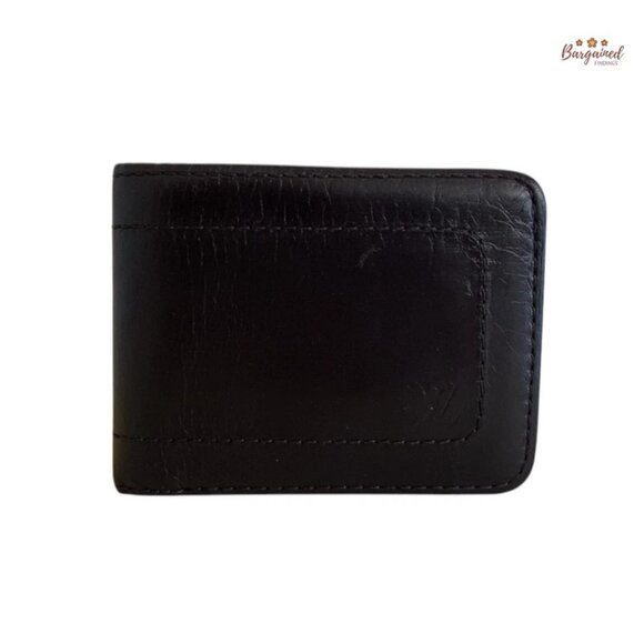 Authentic Louis Vuitton Black Leather 6 Card Holder Bifold Men's Wallet - CA3058 - Picture 1 of 10